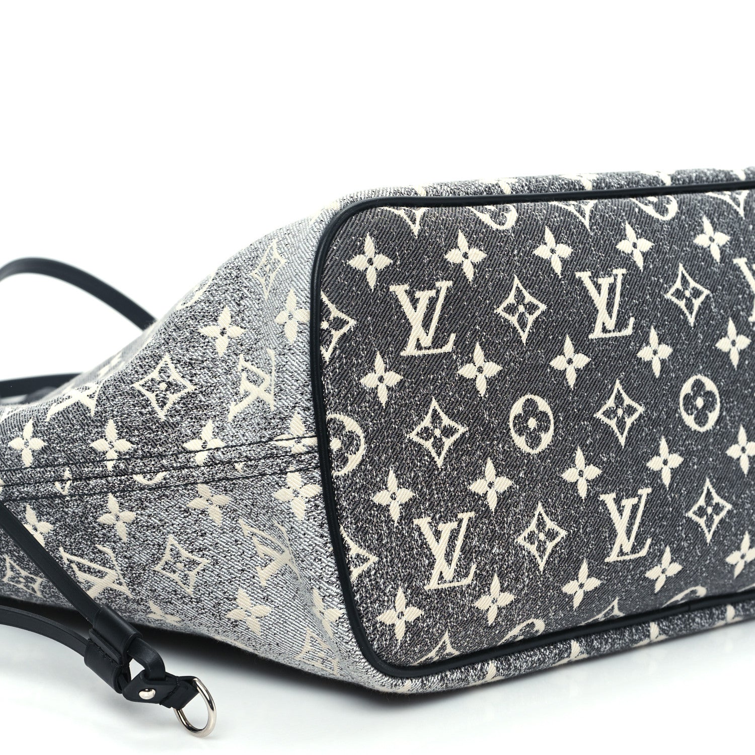 Louis Vuitton Denim Monogram Jacquard Neverfull MM Grey 9 of 11