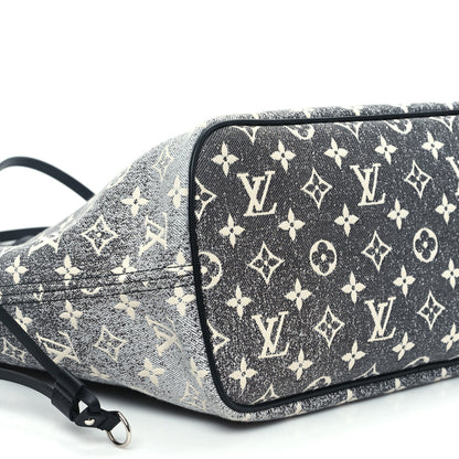 Louis Vuitton Denim Monogram Jacquard Neverfull MM Grey 9 of 11