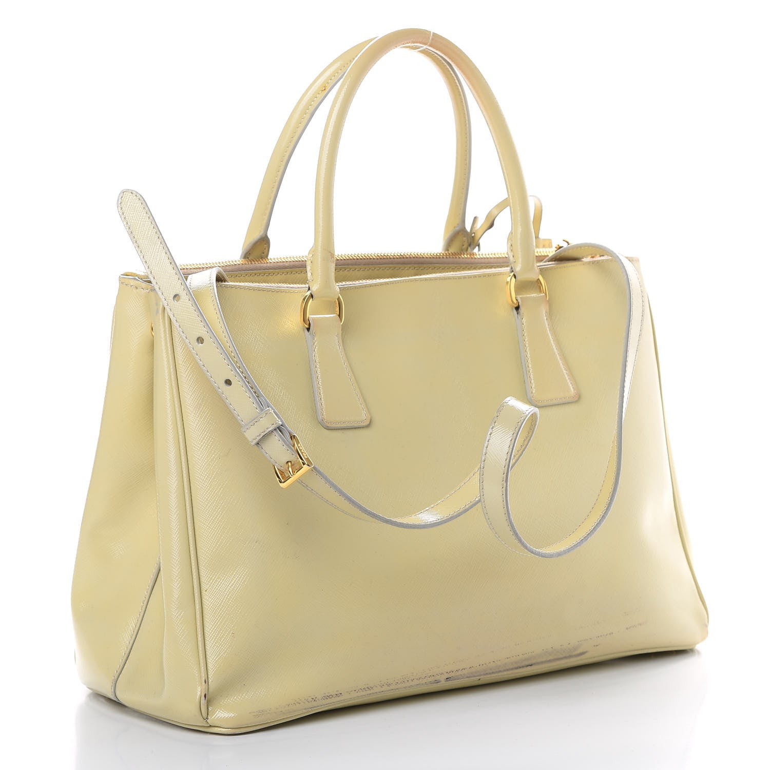 Prada Saffiano Vernice Medium Galleria Double Zip Tote 3 of 19