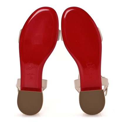 Christian Louboutin Nappa Sweet Jane 55 Sandals 38 Leche 7 of 10