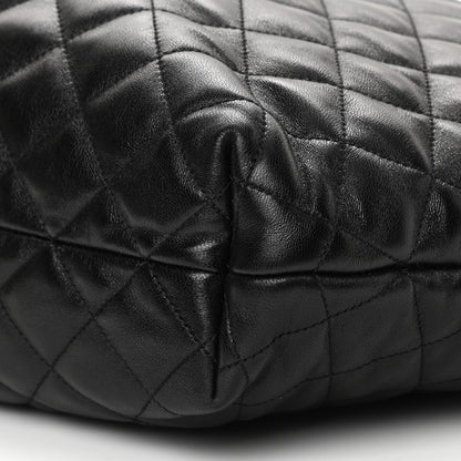 Saint Laurent Lambskin Quilted Maxi Icare Shopping Tote Black 11 of 12