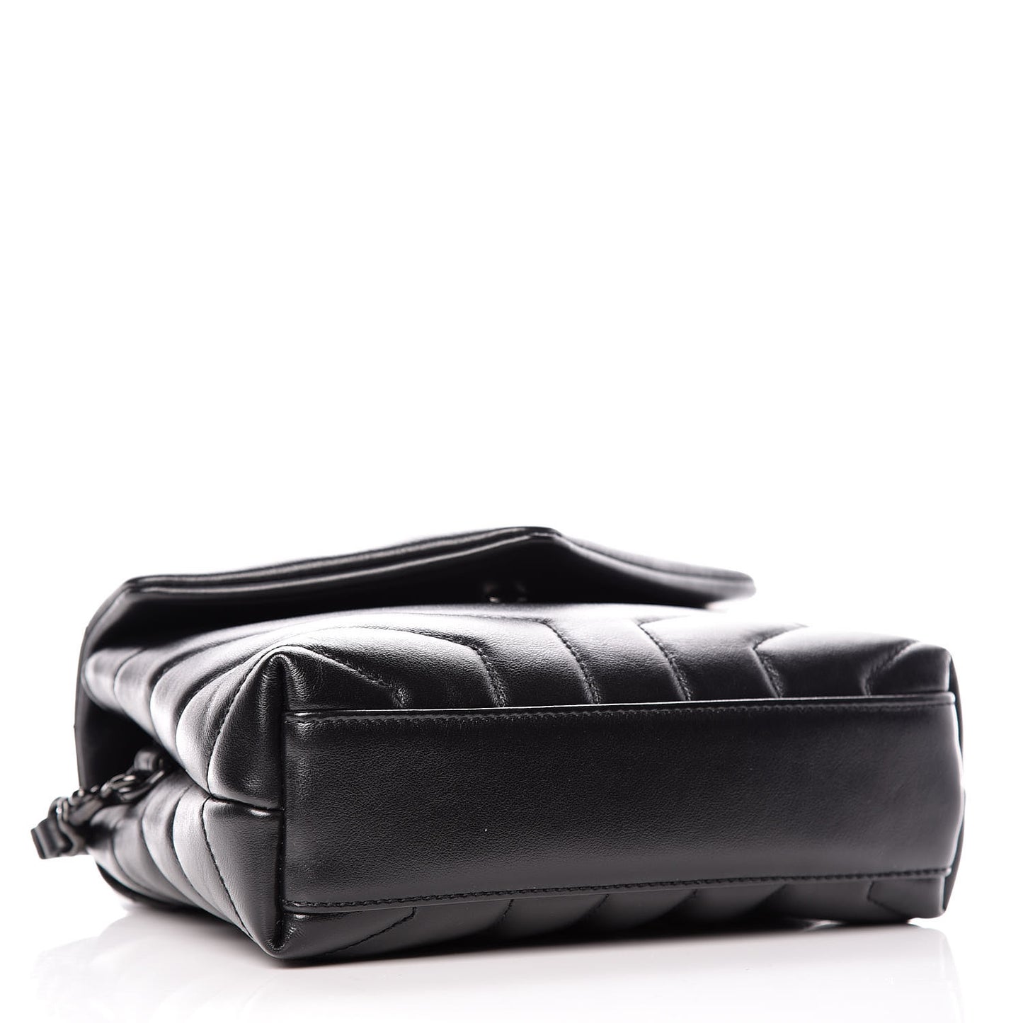 Calfskin Y Quilted Monogram Toy Loulou Crossbody Bag Black