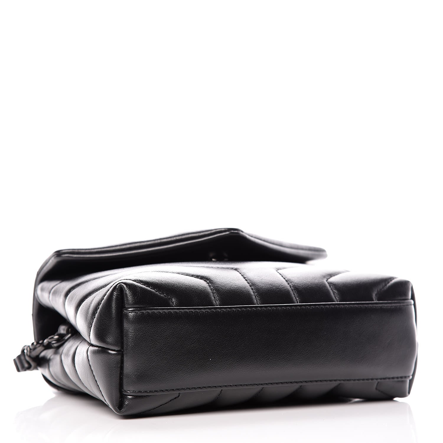 Saint Laurent Calfskin Y Quilted Monogram Toy Loulou Crossbody Bag Black 4 of 10