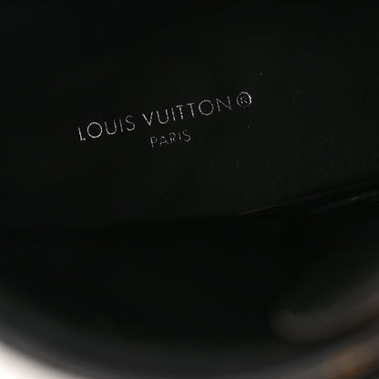 Louis Vuitton Calfskin Monogram Wonderland Flat Ranger Boots 37 Black 6 of 9