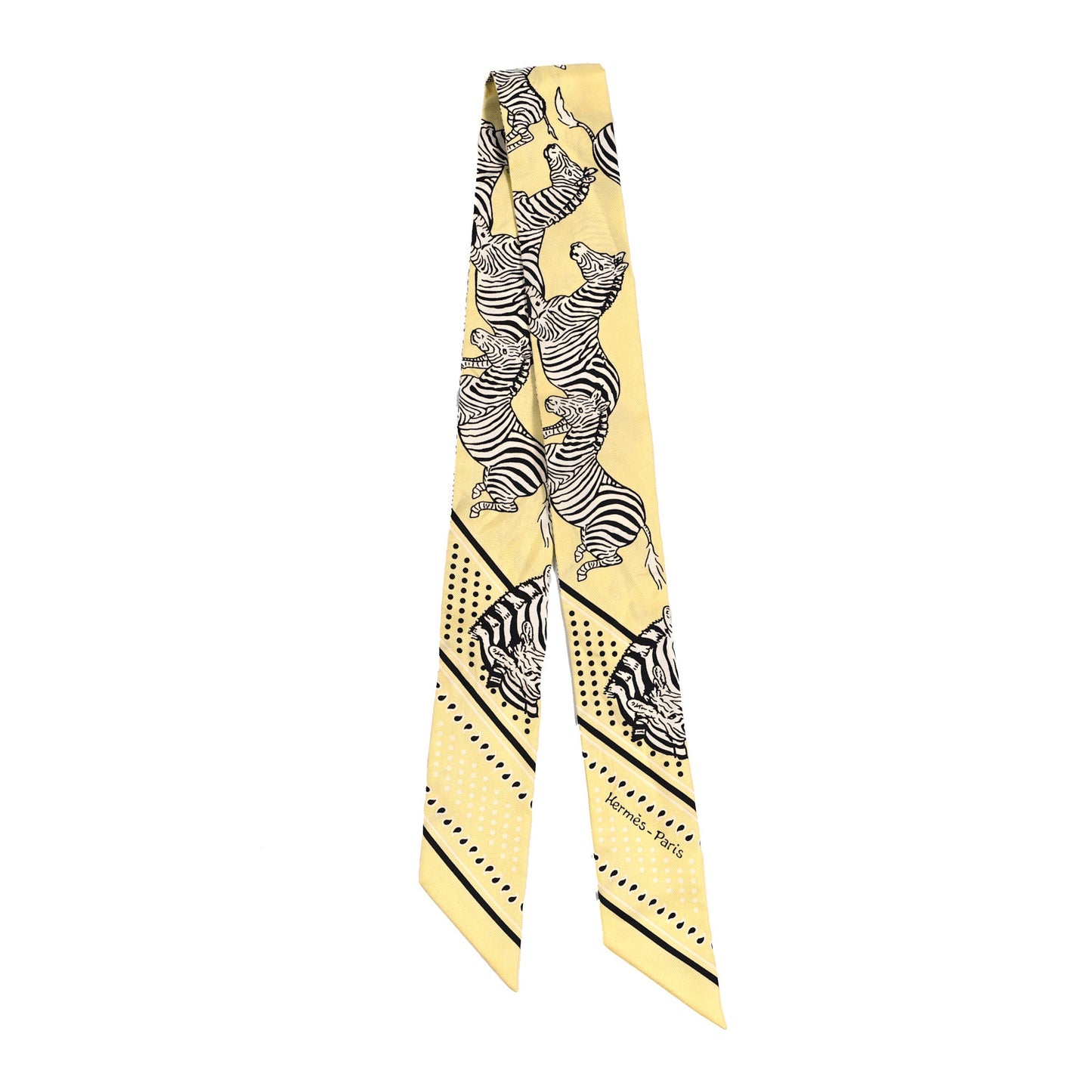 Silk Les Zebres Twilly Jaune Soufre Black
