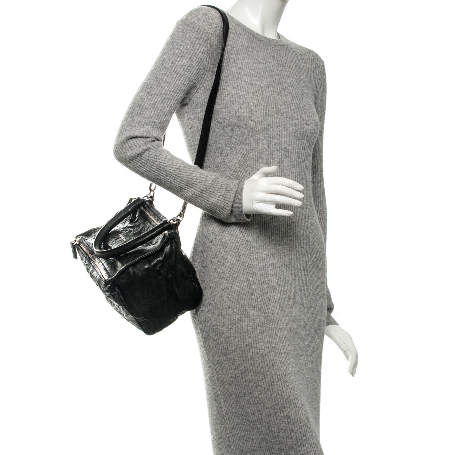 Givenchy Tumbled Sheepskin Small Pandora Black 2 of 7