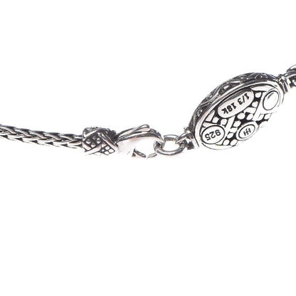 John Hardy Sterling Silver 18K Yellow Gold Jaisalmer Oval Station Necklace 4 of 5