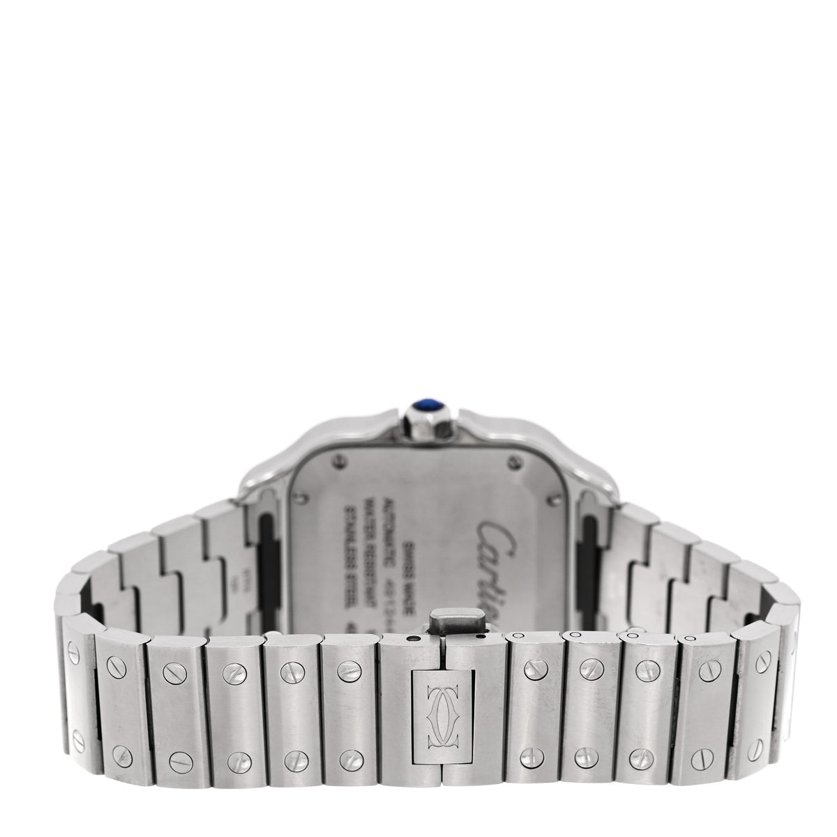 Cartier Stainless Steel 35mm Santos de Cartier Automatic Watch Blue 3 of 5