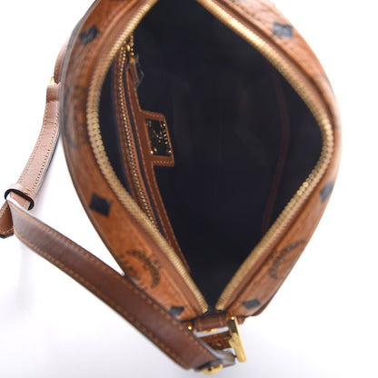 MCM Visetos Crystal M Stud Crossbody Cognac 5 of 8