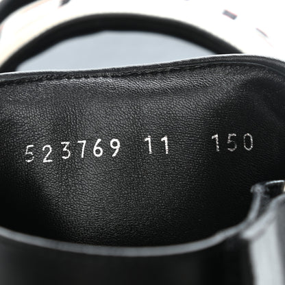 Gucci Nylon Cirano Lux Stripe Mens Cleat Sole Slingback Sandals 11 Ecru Poppy Black 6 of 9