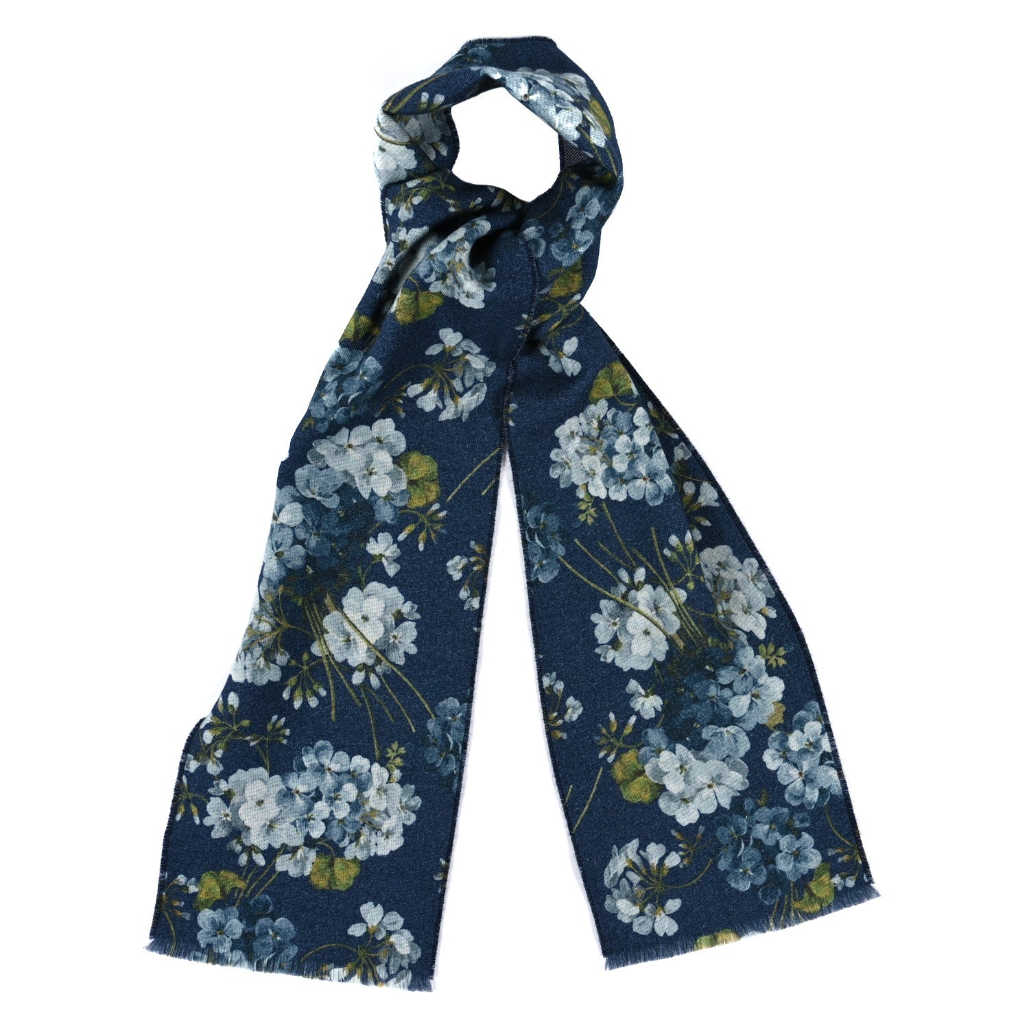 Gucci Wool Jacquard GG Monogram Miniorophin Scarf Midnight Blue Sky Blue 1 of 4