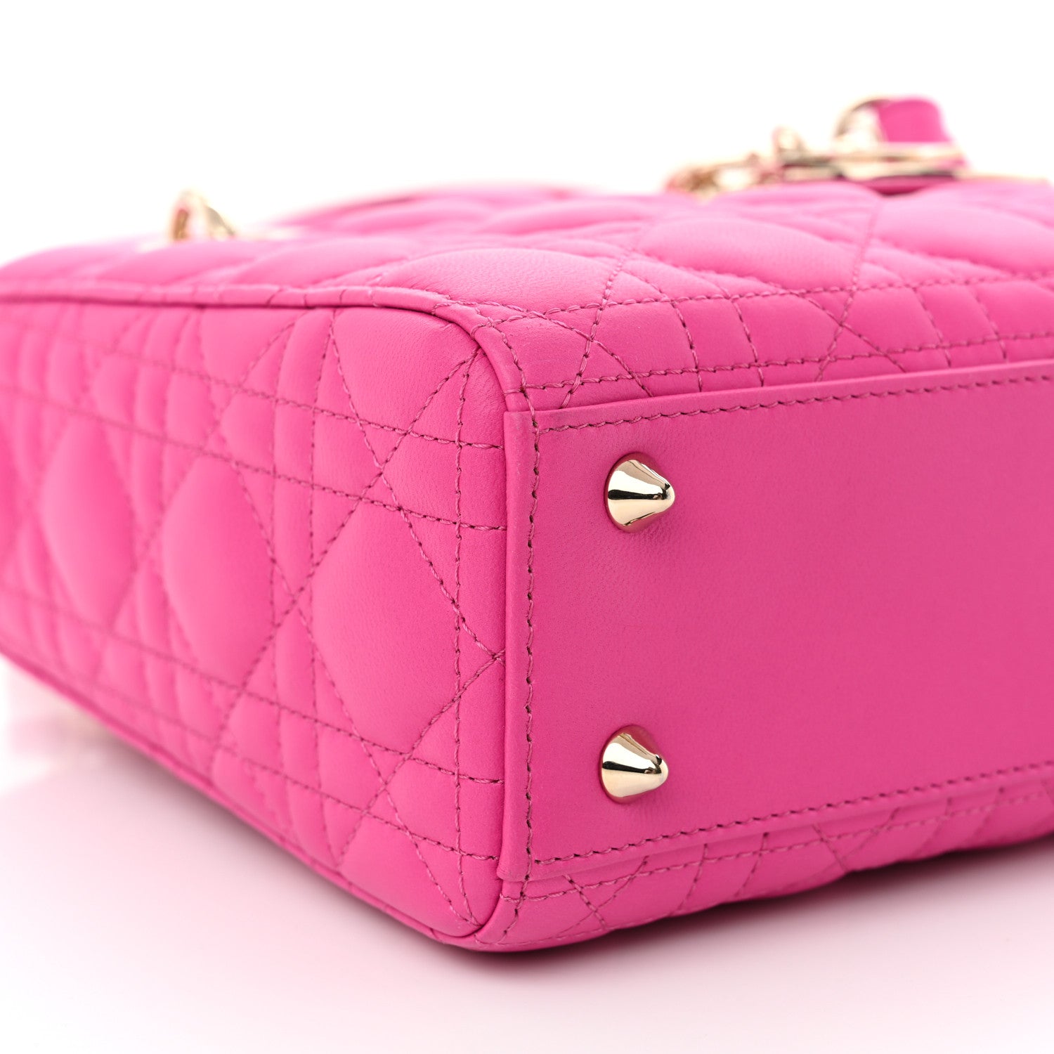 Christian Dior Lambskin Cannage Small My ABCDior Lady Dior Rani Pink 9 of 10