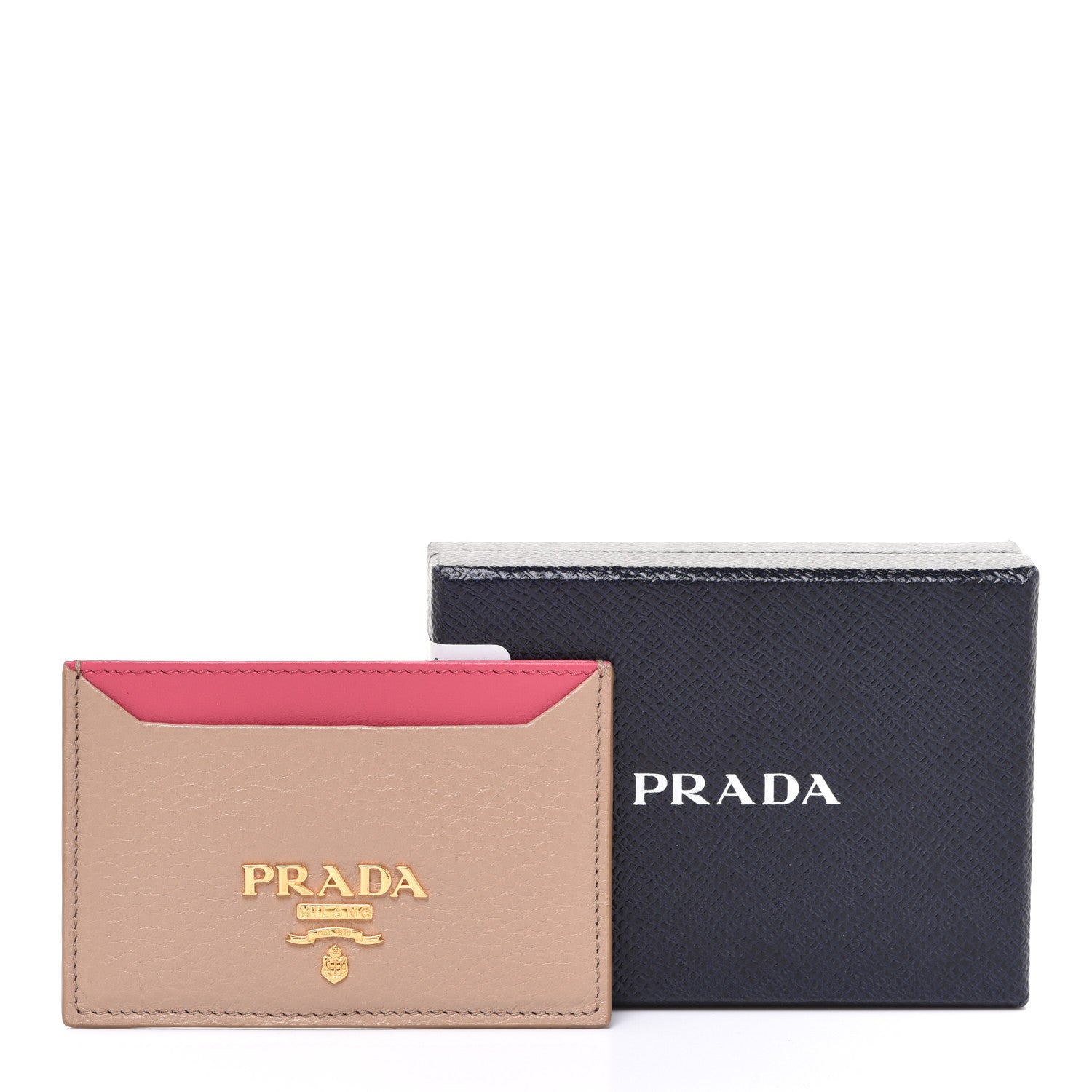 Prada Daino Colour Card Holder Cammeo Peonia 8 of 8