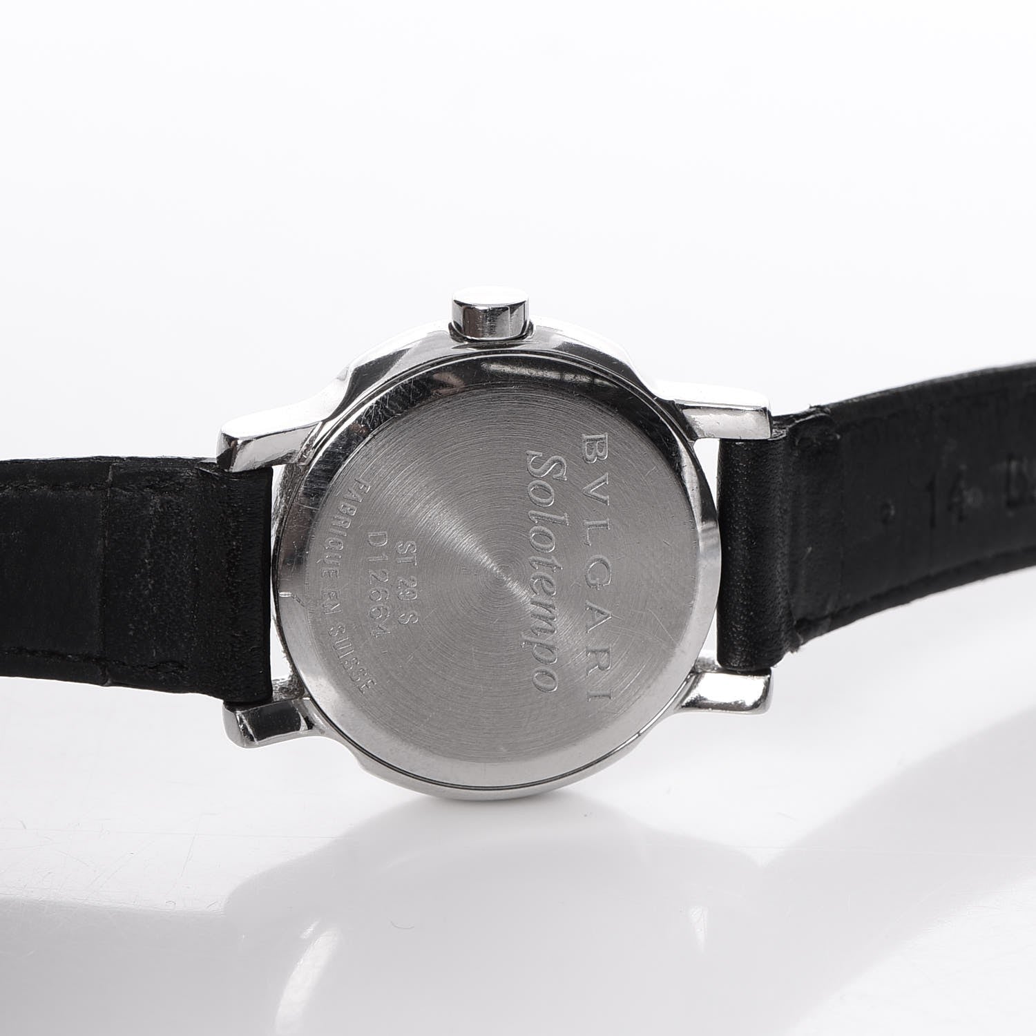 Bulgari Stainless Steel Calfskin 29mm Solotempo Quartz Watch Black 9 of 9