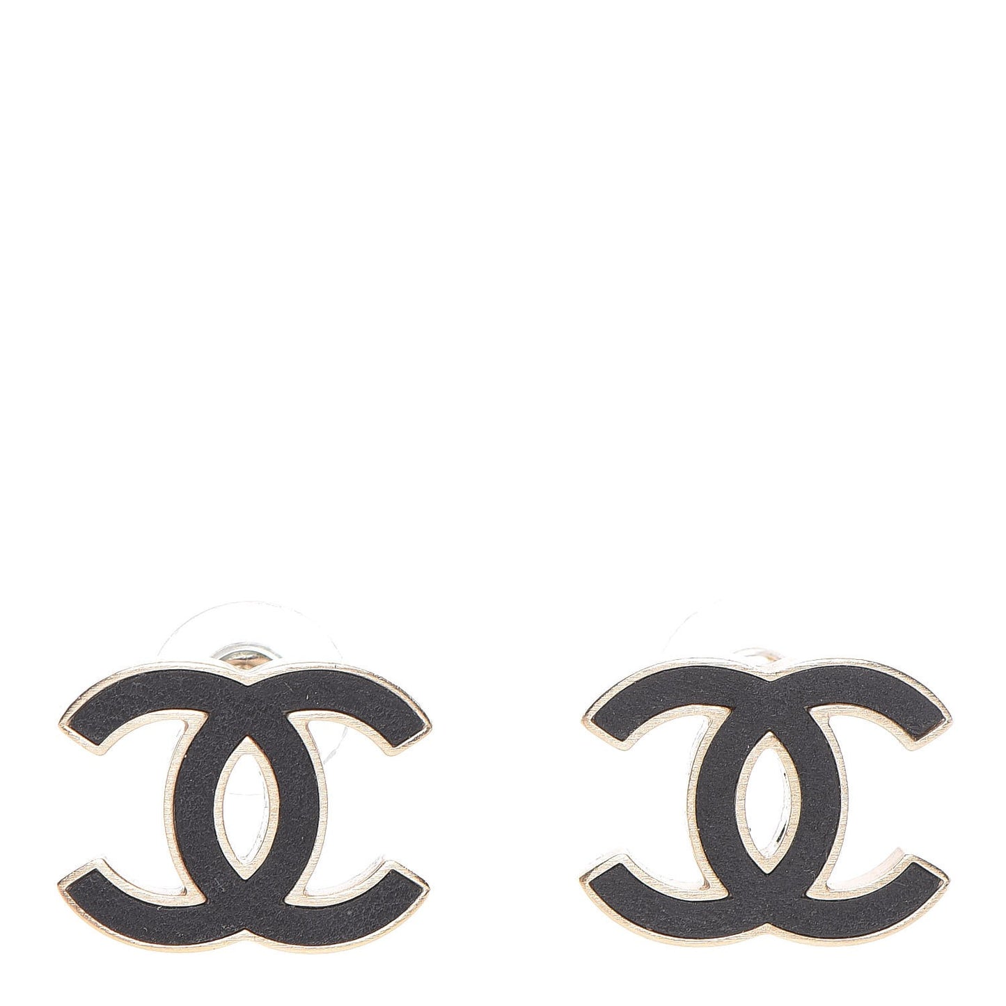 Lambskin CC Earrings Black