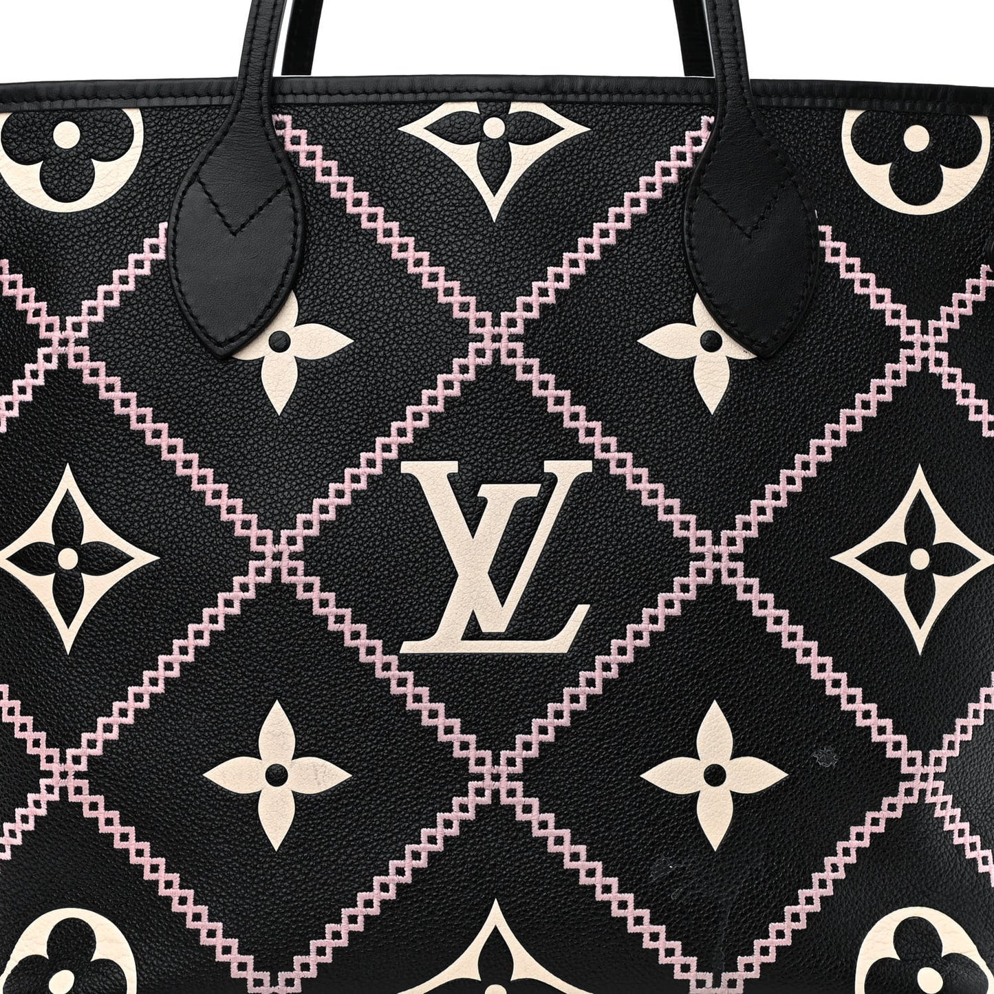 Empreinte Monogram Giant Broderies Neverfull MM Black