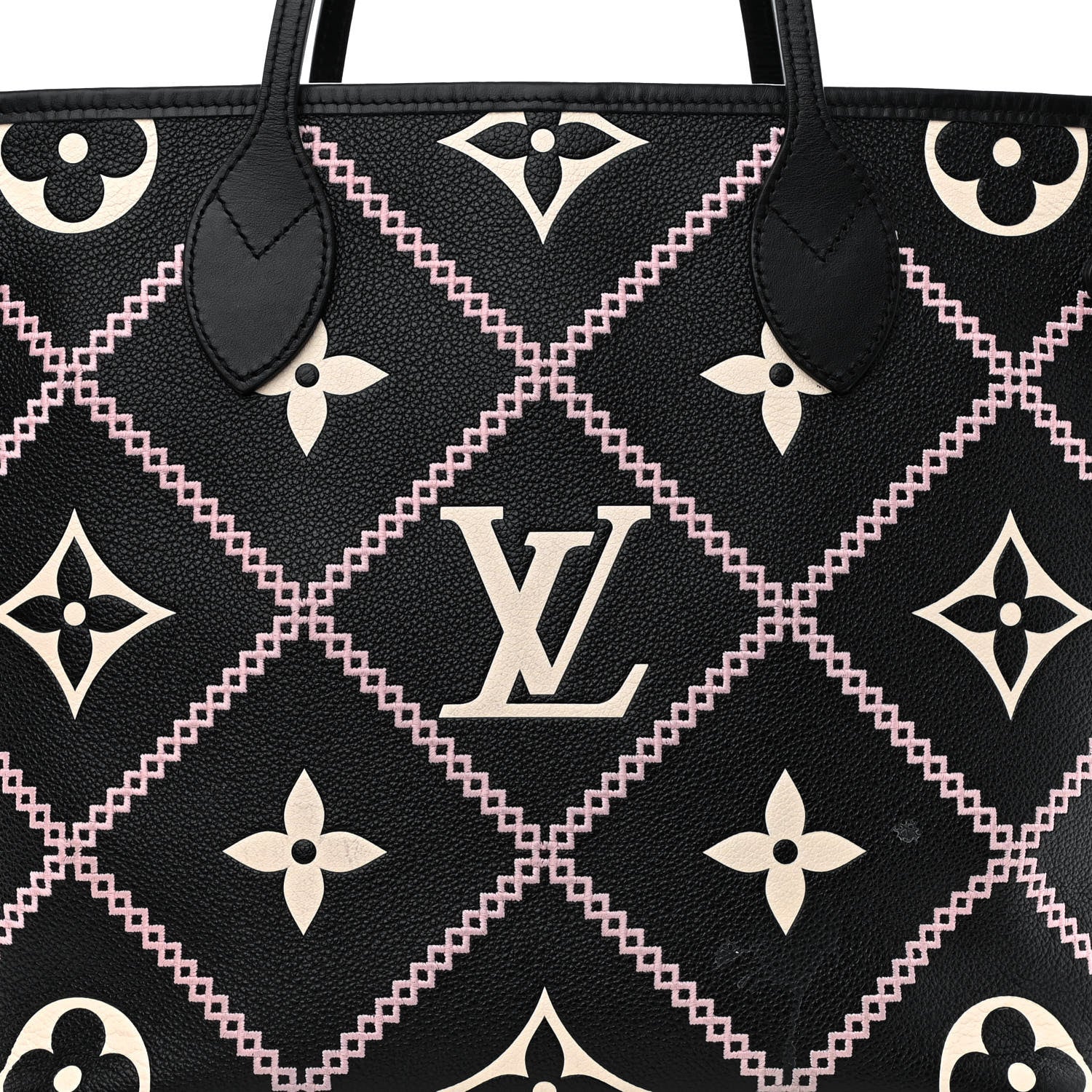 Louis Vuitton Empreinte Monogram Giant Broderies Neverfull MM Black 7 of 11