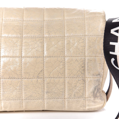 Chanel Lambskin Sport Flap Bag Beige Black 17 of 19
