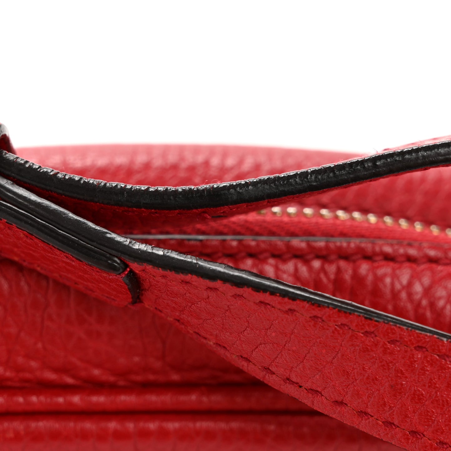 Pebbled Calfskin Small Soho Disco Bag Tabasco Red