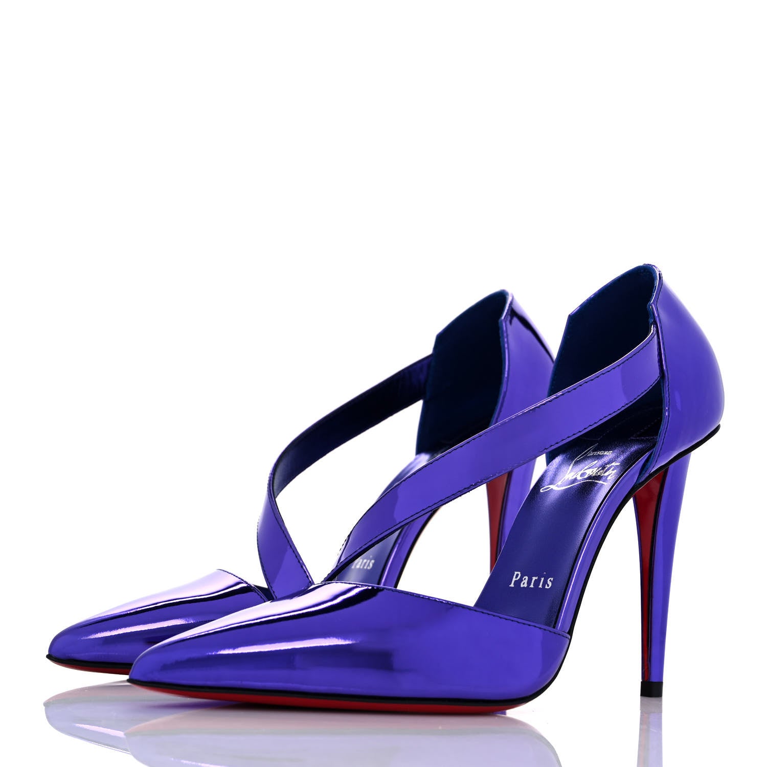 Christian Louboutin Patent Astrid 100 Pumps 37 Purple 3 of 7