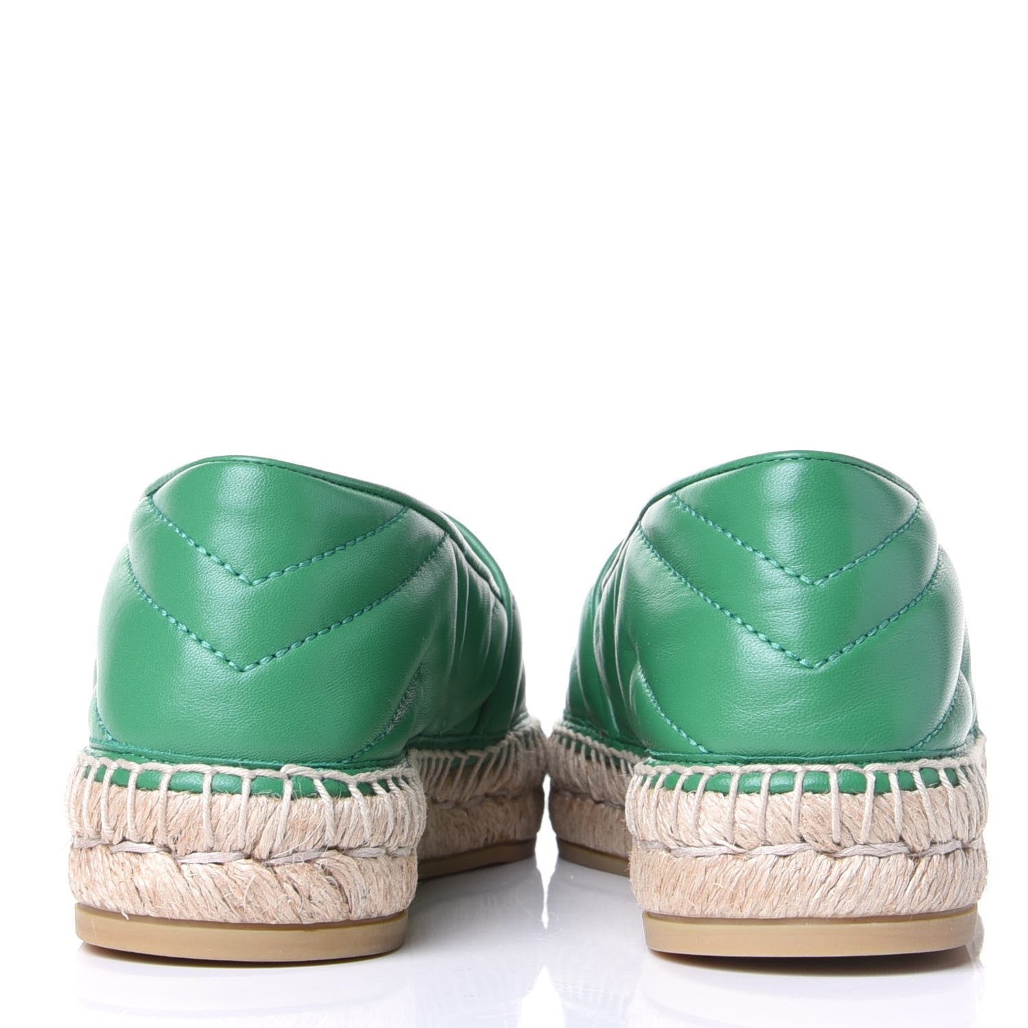 Gucci Nappa Matelasse GG Marmont Espadrilles 36 New Shamarock 6 of 11