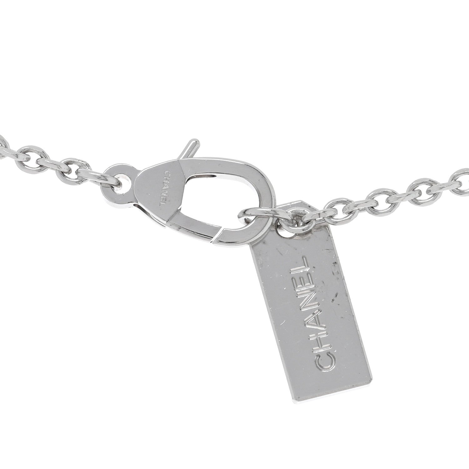 Chanel 18K White Gold Diamond Eternal No 5 Necklace 4 of 5