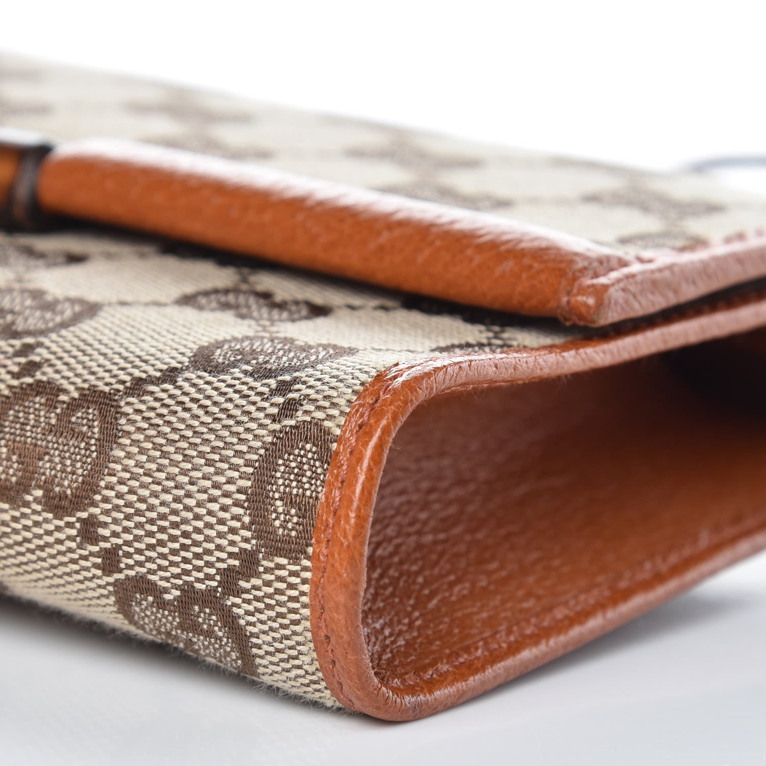 Gucci Monogram Bamboo Bar Clutch Brown 6 of 10