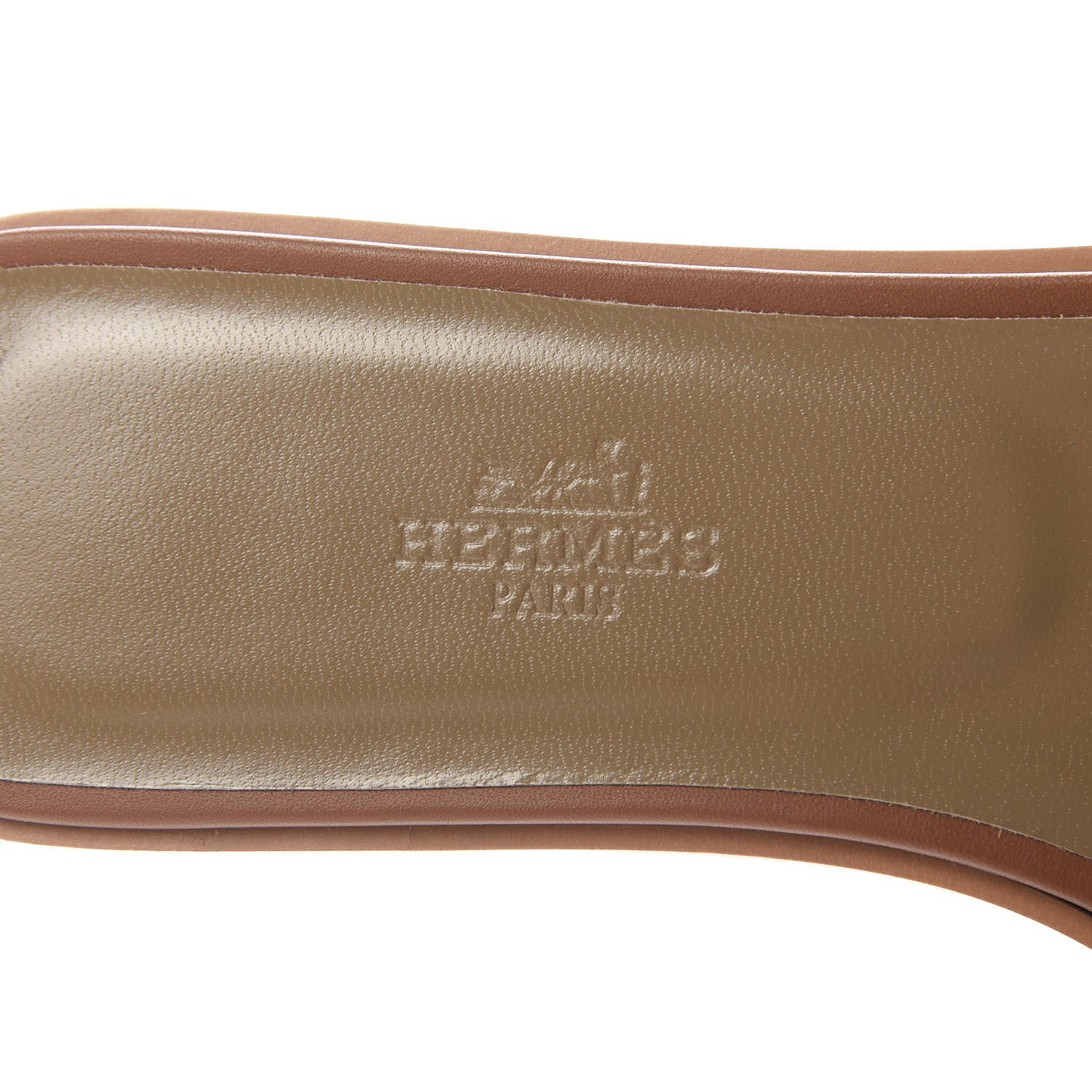 Hermes Box Calfskin Oran Sandals 37.5 Gold 7 of 10