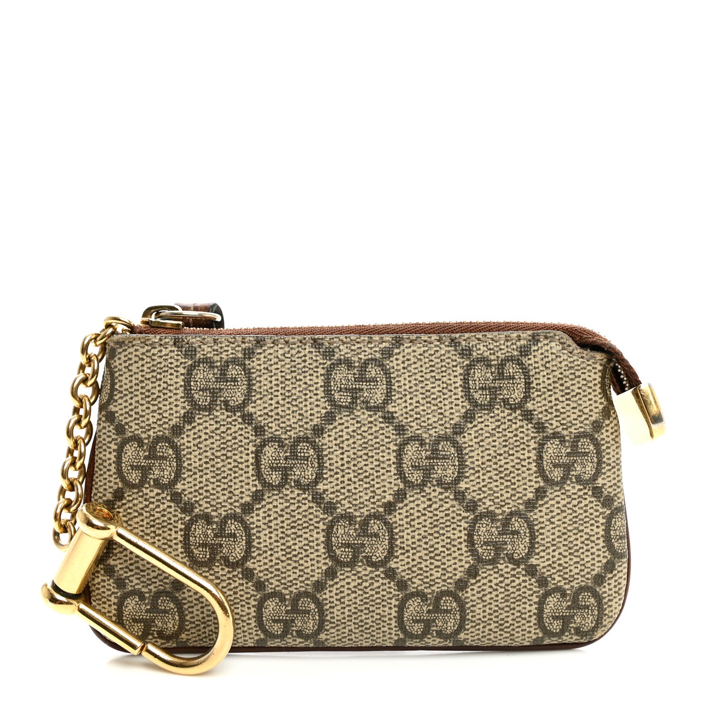 GG Supreme Monogram Key Case Beige Ebony Cuir