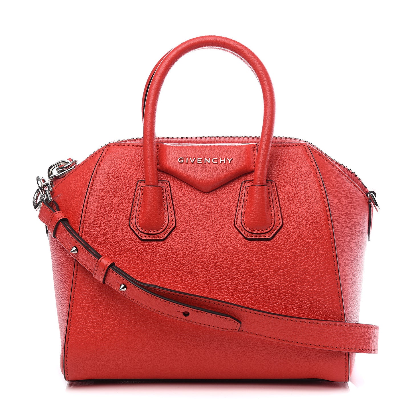 Sugar Goatskin Mini Antigona Medium Red