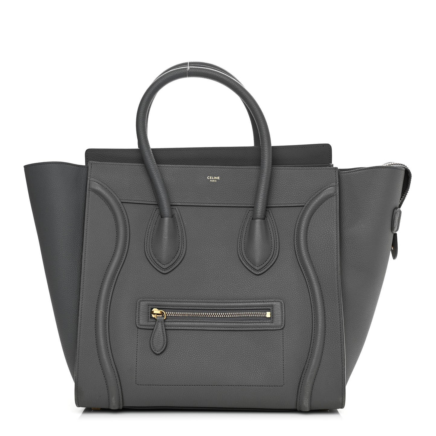 Drummed Calfskin Mini Luggage Kohl