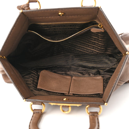 Prada Cervo Antik Top Handle Tote Brown 5 of 13