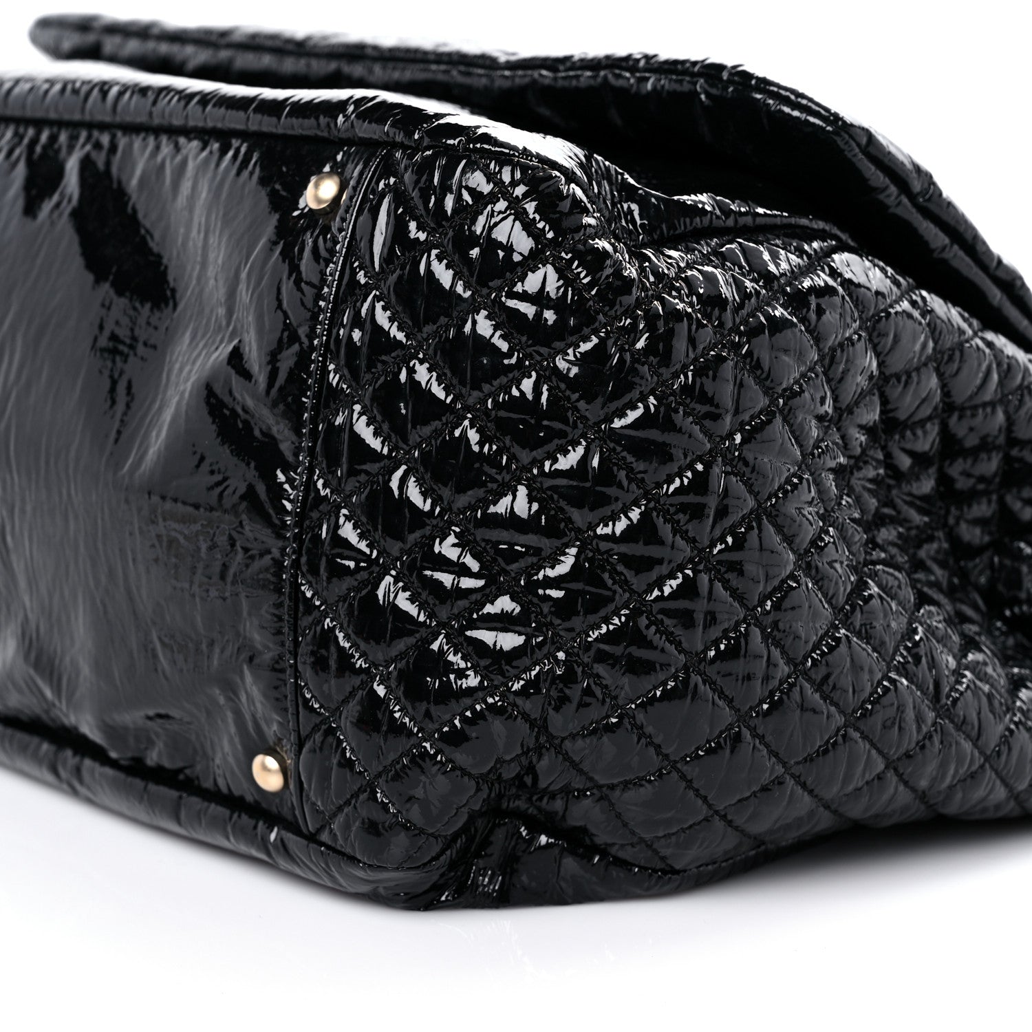 Chanel Vinyl XL Rock and Chain Flap Black 9 of 14