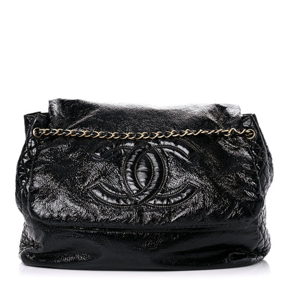 Chanel Vinyl XXL Rock and Chain Flap Black 1 of 20