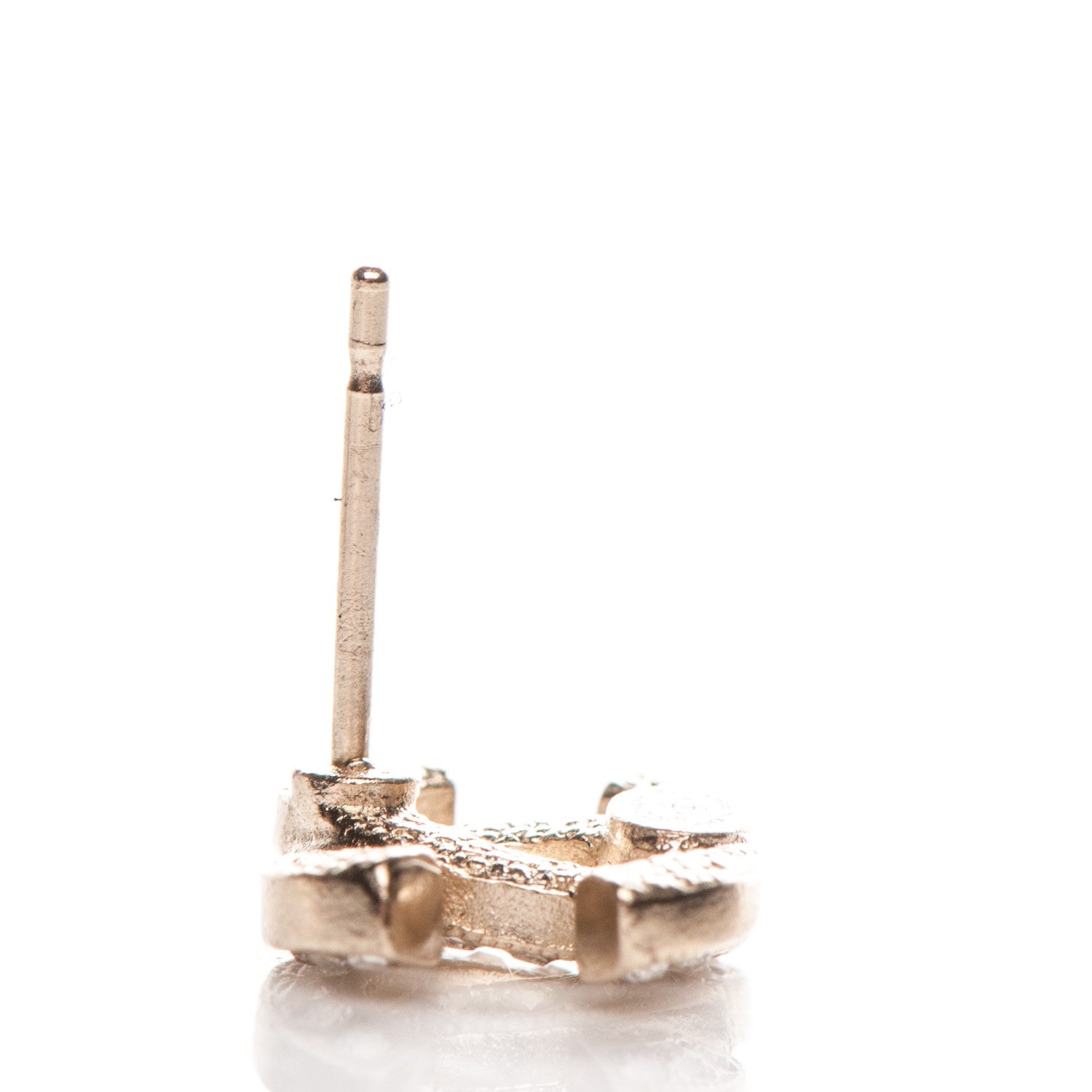 Chanel Crystal CC Earrings Gold 4 of 6