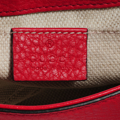 Gucci Pebbled Calfskin Small Soho Flap Crossbody Red 8 of 9