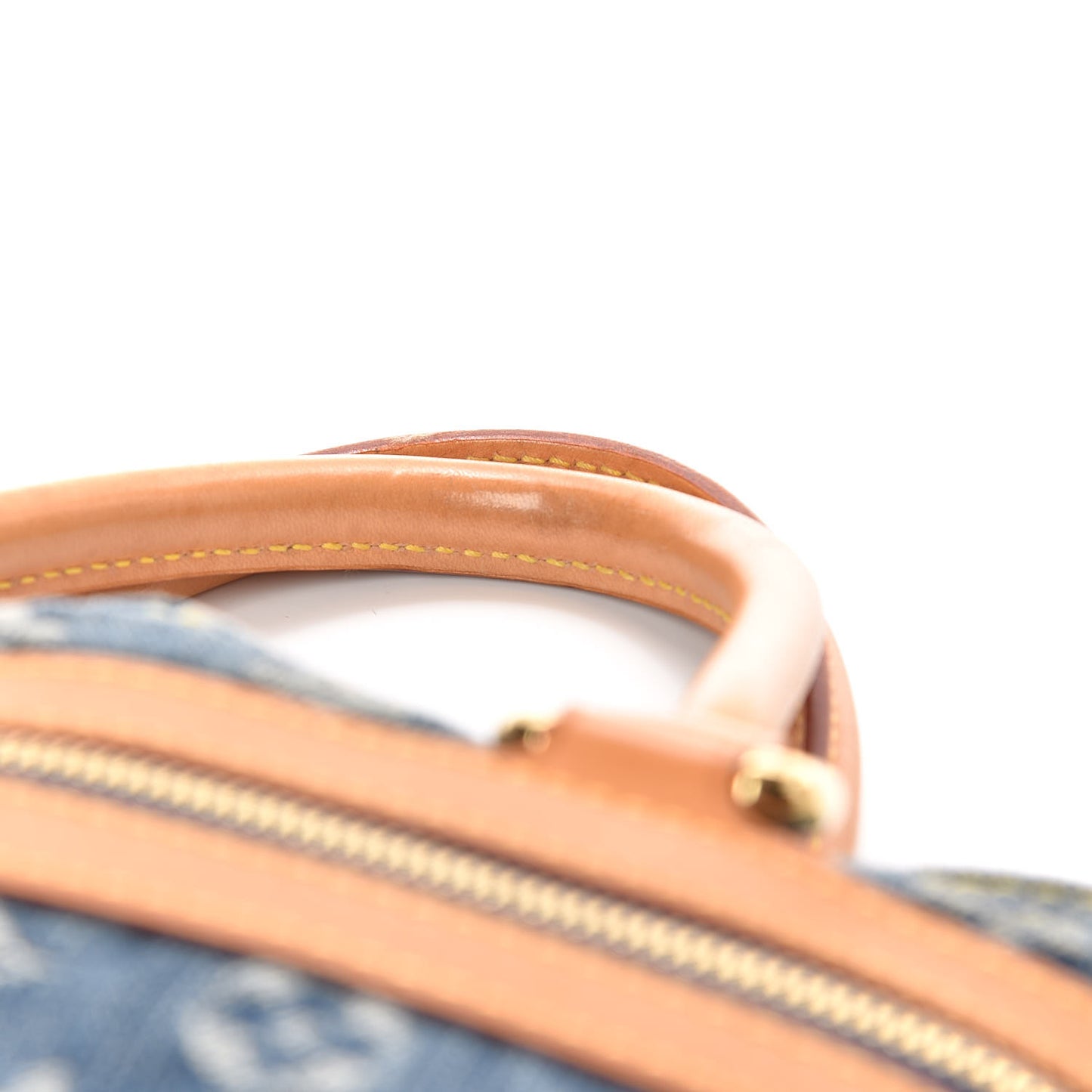 Monogram Denim Sac Plat Blue