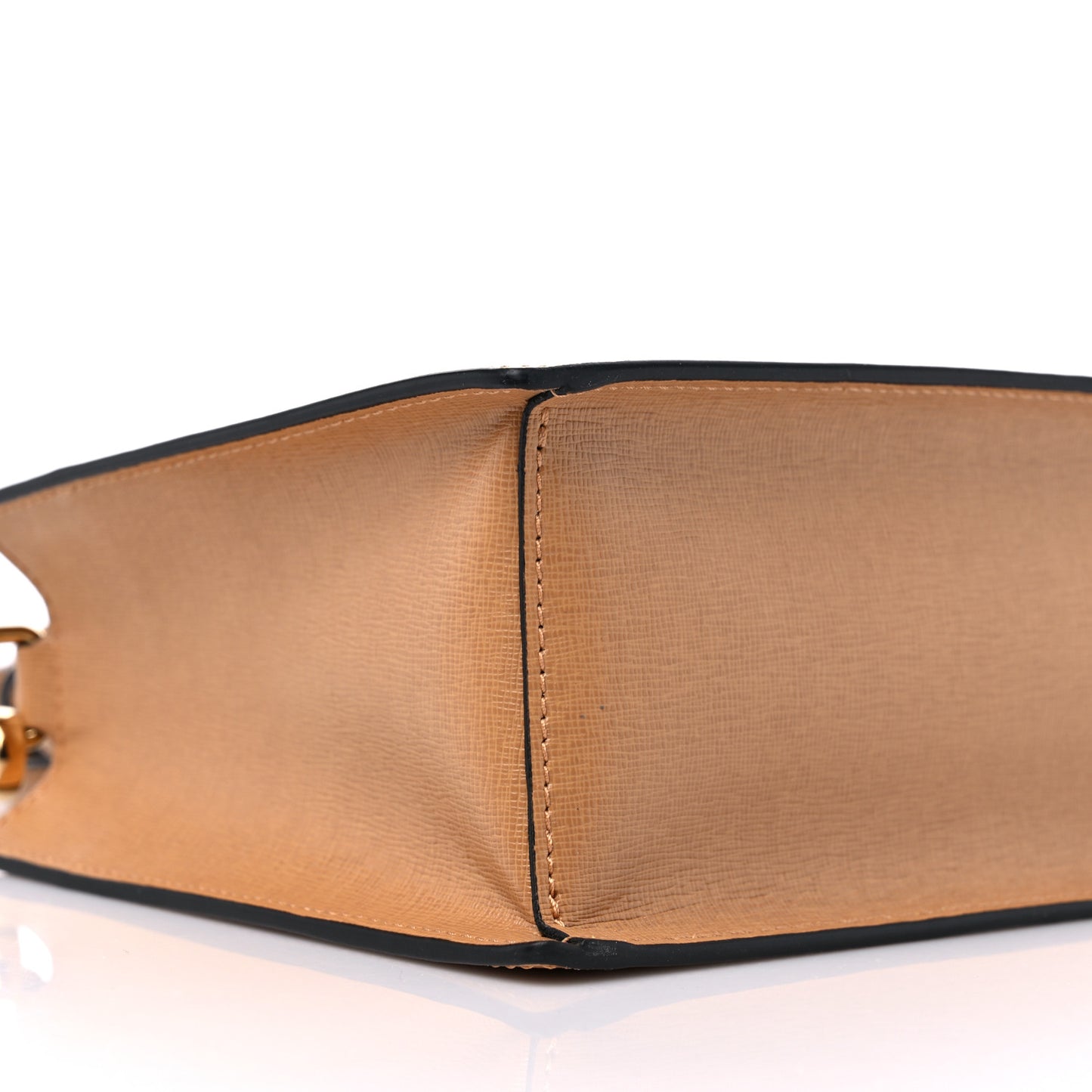 Saffiano Virtus Top Handle Shoulder Bag Camel