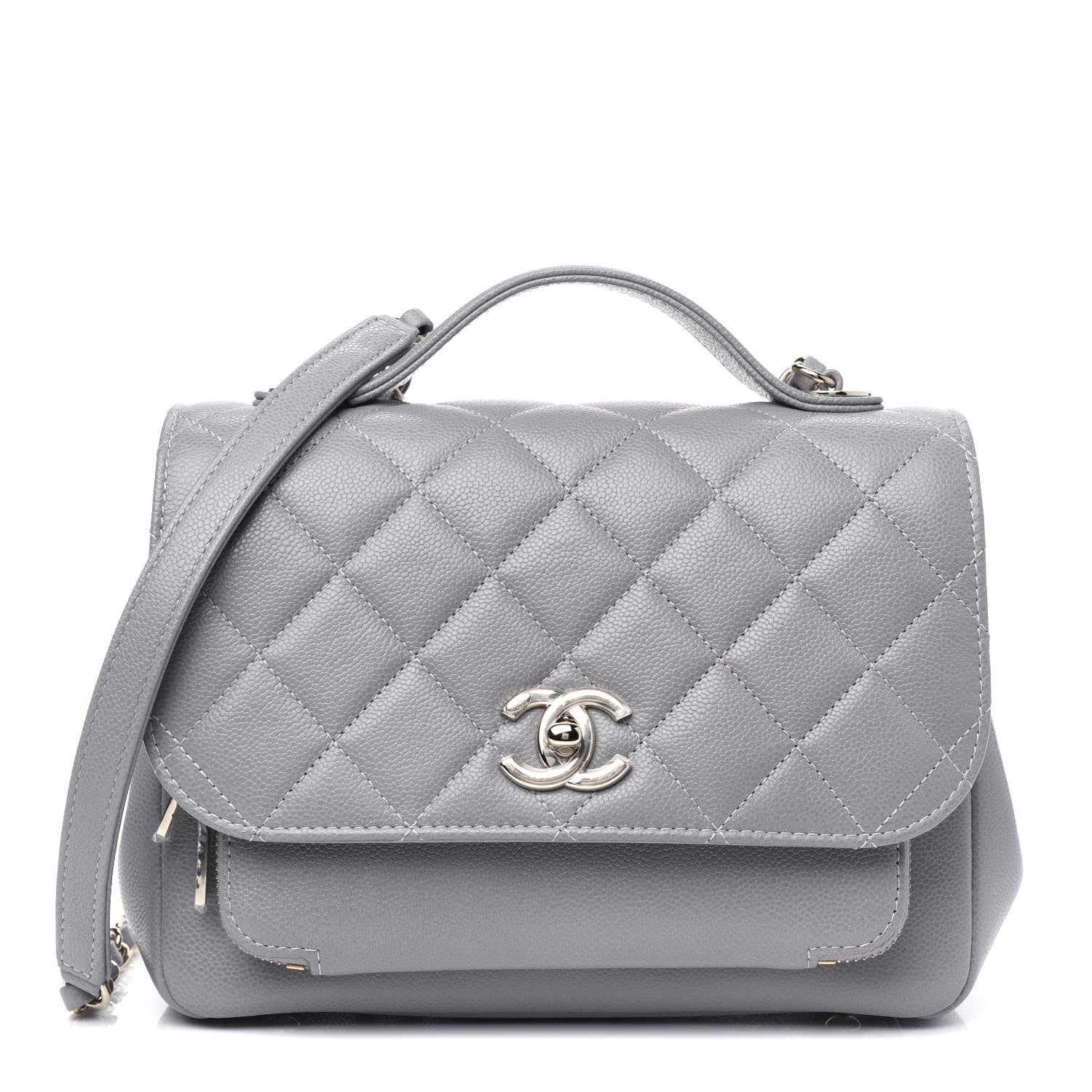 Chanel Caviar Quilted Medium Business Affinity Flap Grey 1 of 4