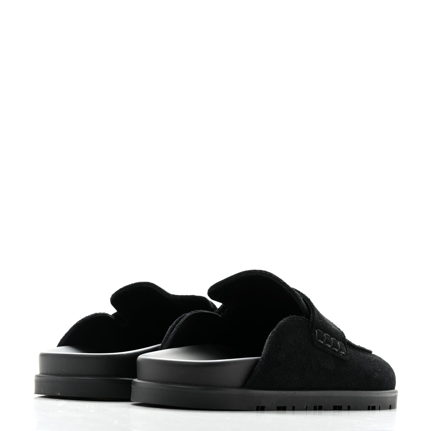 Suede Calfskin Go Mules 36 Black