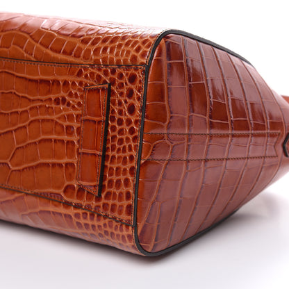 Givenchy Calfskin Crocodile Embossed Small Antigona Cognac 9 of 10