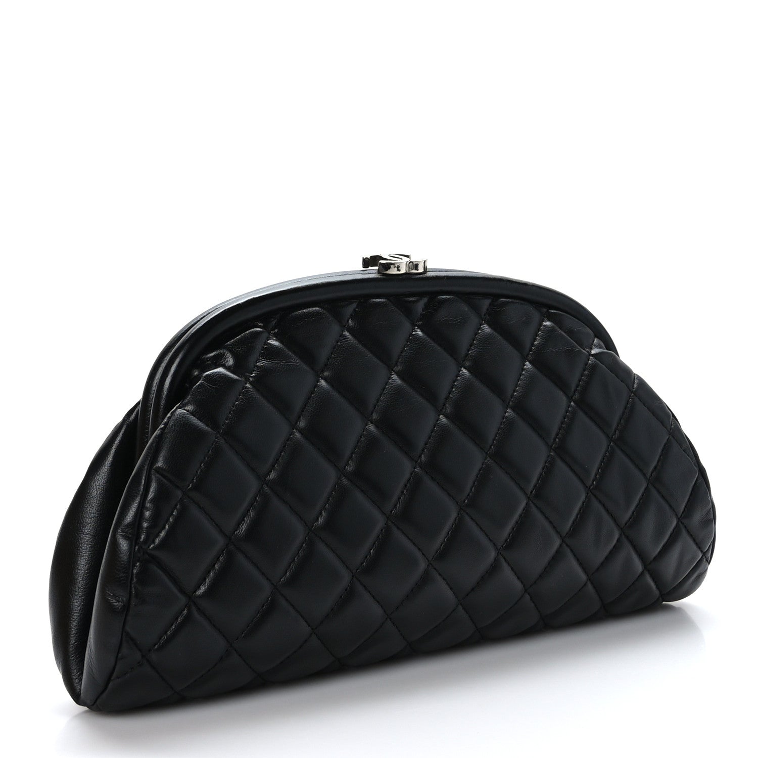 Chanel Lambskin Quilted Timeless Clutch Black 3 of 9