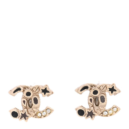 Chanel Crystal CC Star Earrings Gold 1 of 5