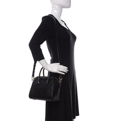 Givenchy Calfskin Crocodile Embossed Mini Antigona Black 2 of 9