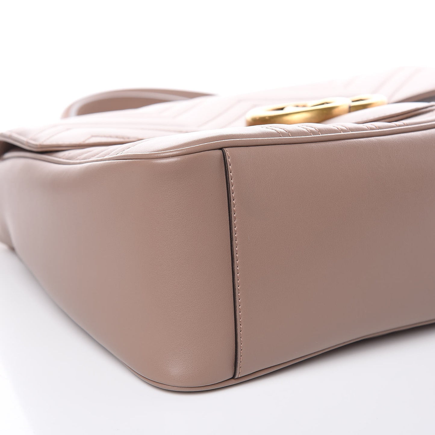 Calfskin Matelasse Medium GG Marmont Top Handle Shoulder Bag Porcelain Rose