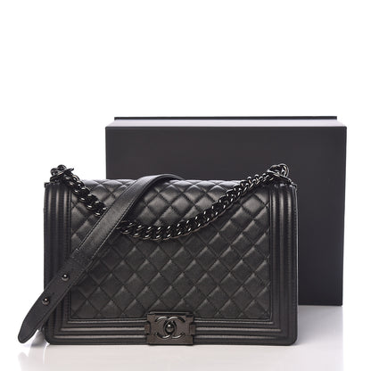Chanel Caviar Quilted New Medium Boy Flap So Black 17 of 17