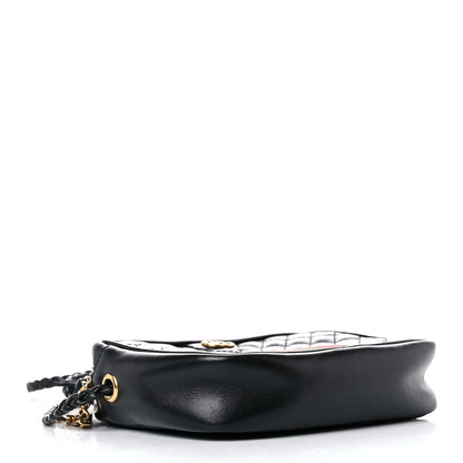 Gucci Calfskin Trapuntata Web Mini GG Shoulder Bag Black 4 of 16