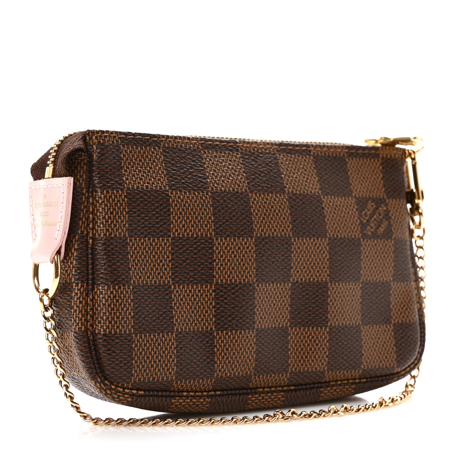 Louis Vuitton Damier Ebene 2020 Christmas Animation Big Wheel Mini Pochette Accessories Rose Ballerine 3 of 6