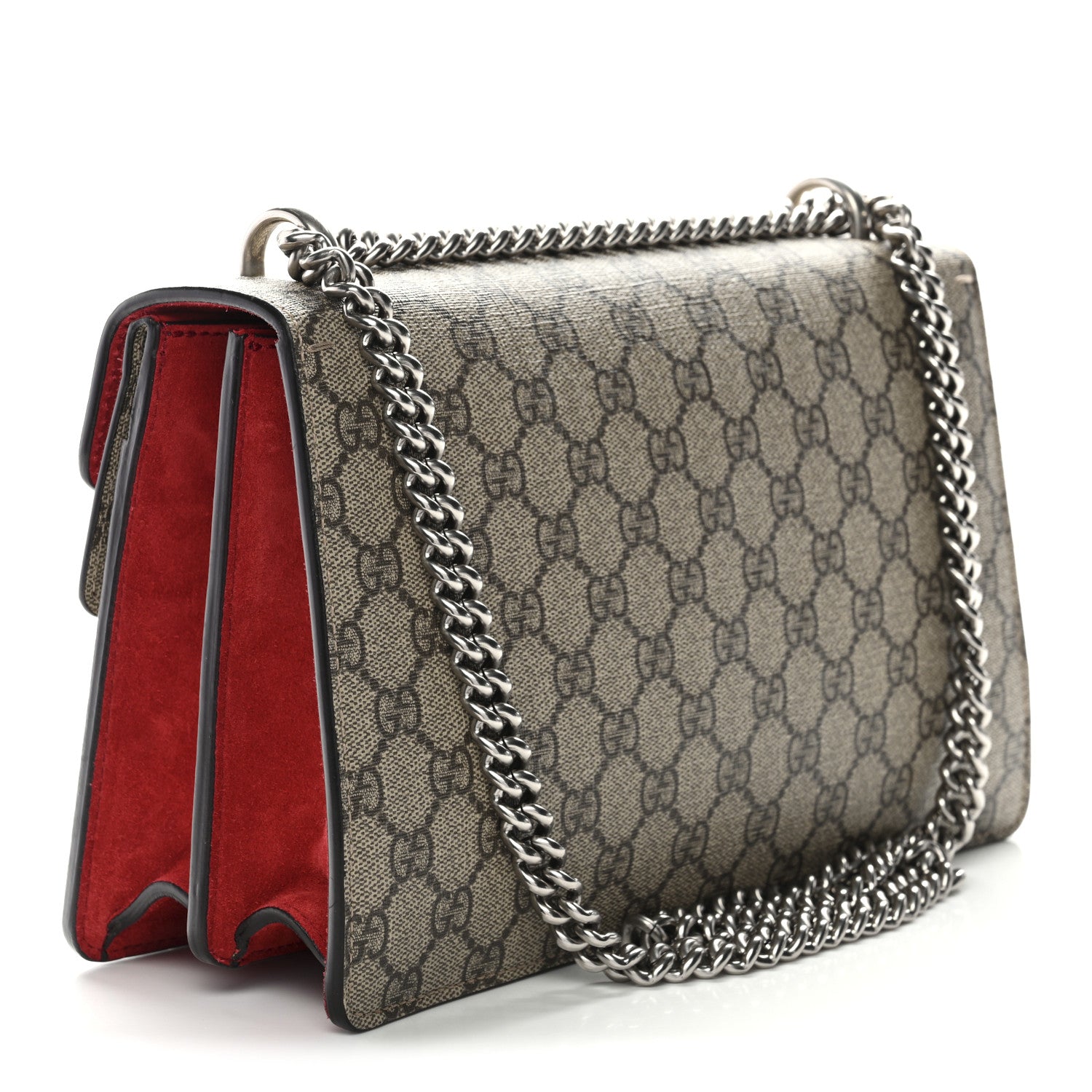 Gucci GG Supreme Monogram Small Dionysus Shoulder Bag Red 3 of 11