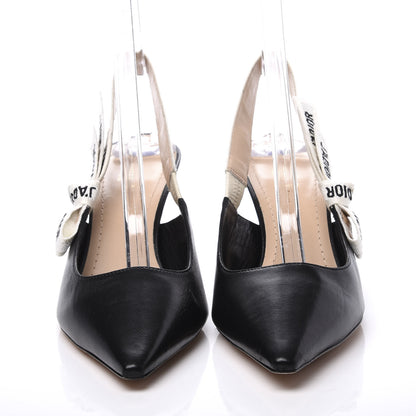 Christian Dior Lambskin Ribbon J'Adior Slingback 65mm Pumps 39.5 Black 3 of 11